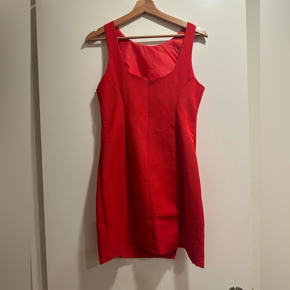 ASOS Design Racer Neck Structured Mini Dress - Picture 2 of 5